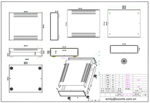 Contenitore in Ferro per Elettronica, <span class=keywords><strong>Scatola</strong></span> di Giunzione in Acciaio 150, Alloggiamento Fai-da-Te per Strumenti 80*280*325MM - Product Image 4