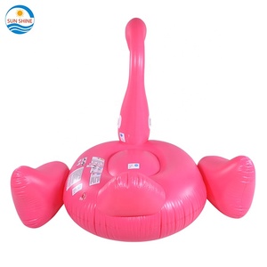 Chất lượng cao màu hồng dành cho người lớn kích thước nổi EN71 PVC Inflatable Flamingo hồ bơi nổi với 100kg Khả năng chịu tải cho công viên nước - Product Image 3