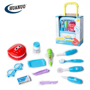 Huanuo 척 놀이 치과 세트 장난감 의료 장비 아이 의사 장난감 세트
