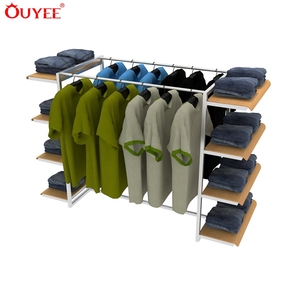 Garment Shop <strong>Used</strong> Counter Furniture Metal Brass Gondola <strong>Display</strong> Shelf <strong>Clothing</strong> <strong>Rack</strong> for <strong>Retail</strong> Store - Product Image 2
