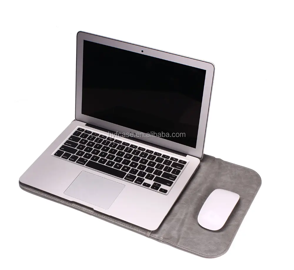 laptop sleeve case for macbook 12" and Air 13", leather Laptop Bag For Apple Macbook Air/Pro/13" with mouse pad