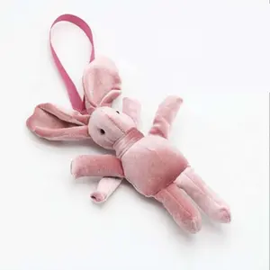 Ramo de peluche de Conejo de Terciopelo coreano, accesorios de bolso para regalo de San Valentín