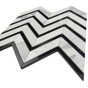 Bon prix <span class=keywords><strong>noir</strong></span> <span class=keywords><strong>et</strong></span> <span class=keywords><strong>blanc</strong></span> <span class=keywords><strong>chevron</strong></span> mosaïque - Product Image 2