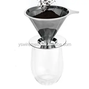 금속 소재 및 커피 필터 바구니 커피 및 차 도구 유형 골드 부어 커피 Dripper