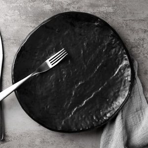 Set di Piatti e Vassoi in <span class=keywords><strong>Ceramica</strong></span> per Servire, Vendita Diretta dalla Fabbrica, Piatti per Sushi in Porcellana Bianca e Nera con Texture Effetto Pietra - Product Image 3