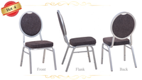 Chaises de banquet en métal pour restaurant et hôtel, avec coussin moelleux