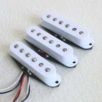 Donlis DS24 Gitar Elektrik Koil Tunggal, 1Set Alnico 2 Magnet Pickup Gitar Elektrik untuk SSSS Strat