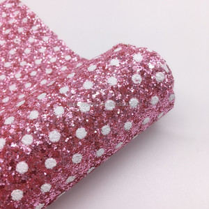 Polka Dot brillo grueso imitación <span class=keywords><strong>de</strong></span> cuero para zapatos <span class=keywords><strong>de</strong></span> arcos bolsas <span class=keywords><strong>de</strong></span> <span class=keywords><strong>tela</strong></span> - Product Image 4