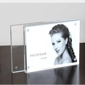 Cadre Photo en acrylique transparent Double face 5 "6" 7 "8", nouveau, avec aimants PMMA, cadre de Photo en plexiglas