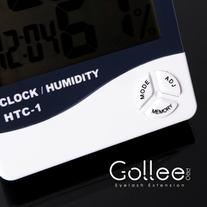 Termómetro Digital LCD para interiores, higrómetro, medidor de temperatura y humedad para extensión de pestañas - Product Image 5