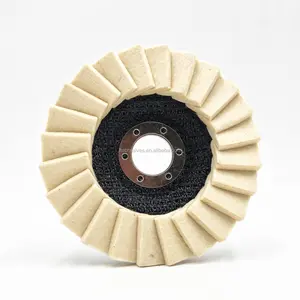 Abrasive Tools 5mm Thickness Woolen Flap Disc For Polishing Metal