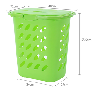 Cestas <span class=keywords><strong>de</strong></span> Lavandería Cuadradas <span class=keywords><strong>de</strong></span> <span class=keywords><strong>Plástico</strong></span> Azul HQ6374 con Asa y Tapa - Product Image 4