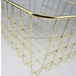 Panier de rangement en maille fil d'or, panier de rangement populaire, en métal, oem et vente en gros, 549 à 97, nouvelle collection - Product Image 3