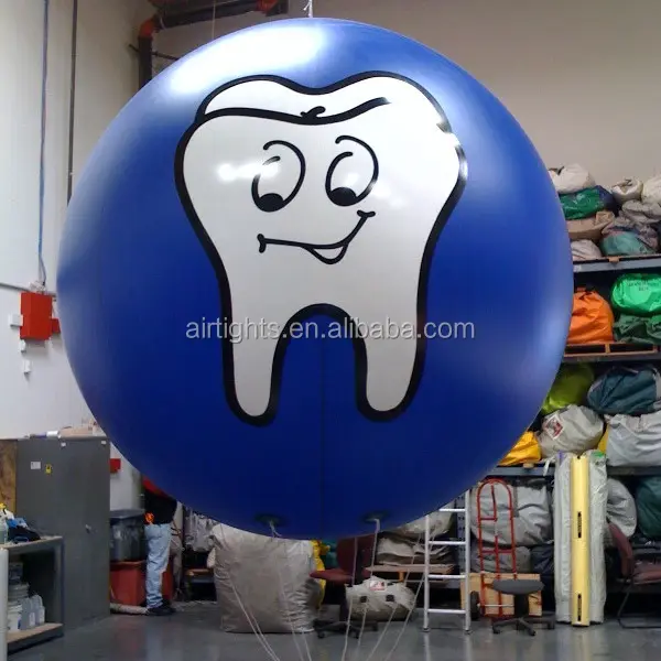 치과 진료소 광고 이 인쇄를 가진 팽창식 헬륨 풍선
