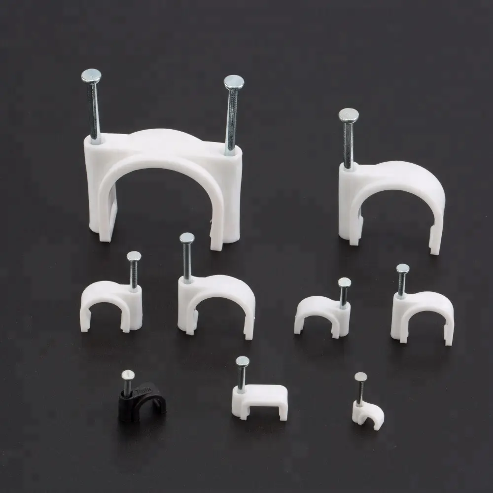 Customized wiring accessories plastic box cable adhesive wire nail cable clip