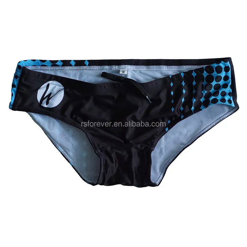 Customized Design Dye Sublimation Printing Stretchy Fabric Mens Swimming Briefs