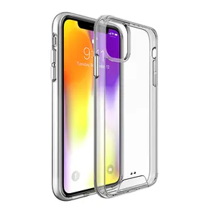 Fashion Space transparent PC+tpu Metal button back cover Anti-scratch phone case For iphone 11 Pro max 2019