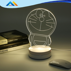 Veilleuse cadeau personnalisé super blanc crâne décoré Corps 3D Vision Lampes Étrange nouvelle lumière - Product Image 1