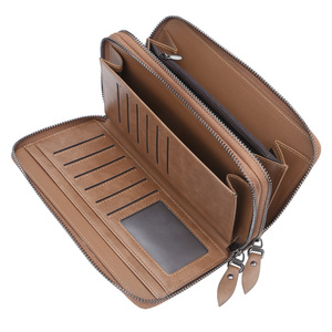Baellerry moda nuovo all'ingrosso doppia cerniera in pelle PU portafoglio lungo degli uomini del telefono cellulare portafoglio frizione con cinturino a mano - Product Image 4
