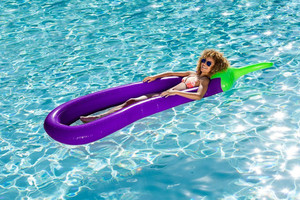 Adulto al por mayor grande berenjena flotador inflable del PVC piscina <span class=keywords><strong>vacaciones</strong></span> - Product Image 4