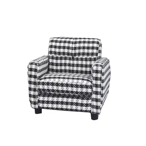 도매 미니 소파 블랙 컬러 플러시 패브릭 키즈 의자