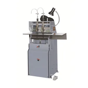 Draad nietmachine, semi-automatische twee hoofd draad stiksels machine