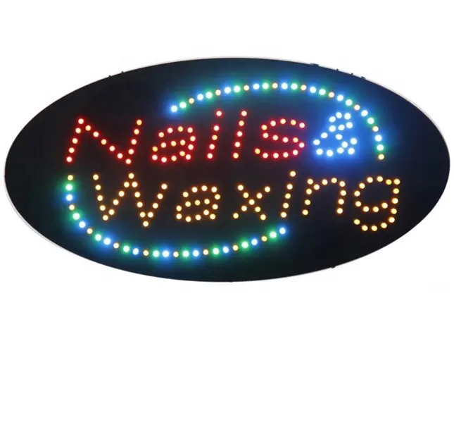 Nailtalk Ovale Bs Plug Custom Reclame Animatie Waxen Nail Winkel Kleine Led Outdoor Sign