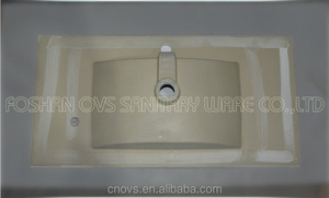 Made in china una sola pieza de baño fregadero y <span class=keywords><strong>encimera</strong></span> / lavabo mueble - Product Image 6