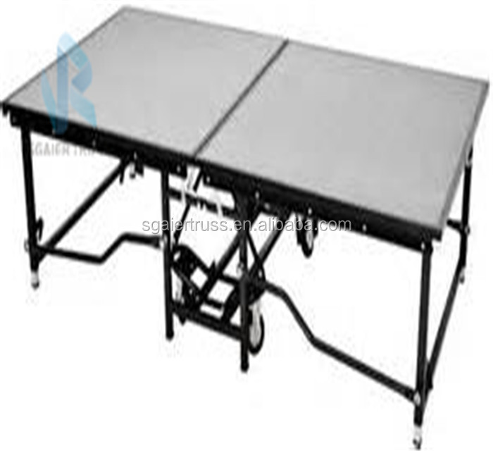 Concurrentiel heavy duty portable marionnette rapide en aluminium stade