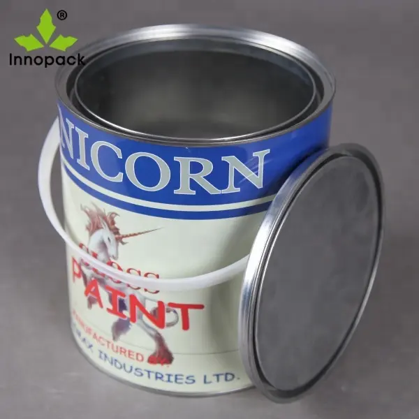 INNOPACK फैक्टरी मूल्य दौर खाली tinplate 1L पेंट पेंट के लिए चिपकने वाला टिन कर सकते हैं