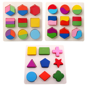 Montessori preschool Puzzle Tri mathematics learning bricks baby educational game toys for children - Product Image 4
