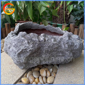 Vaso <span class=keywords><strong>per</strong></span> Fiori in Stile Moderno in Pietra Fioriera in Fibra di Vetro <span class=keywords><strong>per</strong></span> Decorazione Giardino - Product Image 2