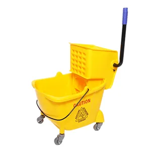 Commerciële Heavy Duty Reiniging Wringer Trolley Mop Emmer