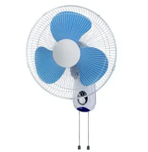 Ventilador de pared eléctrico, electricidad, 3 aspas de PP, ventilador de montaje en pared, bajo ruido, buen rendimiento, ventilador de ventilación de Metal de 16 ''50