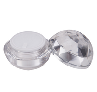Bocaux ovales en plastique fantaisie de luxe vides de 30 g et 50 g / Contenant d'emballage en acrylique diamant pour crème pour le visage