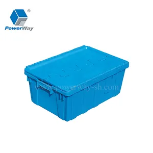 Hot sale 40L heavy duty nestable storage container plastic moving crate