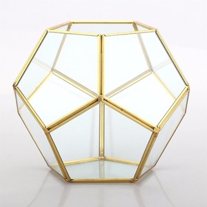 Glas Gold Kupfer geometrisches <span class=keywords><strong>Terrarium</strong></span>/Glaskugel Hängendes <span class=keywords><strong>Terrarium</strong></span> - Product Image 4