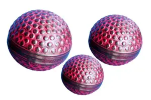 Hollow Metal Ball für dekorative verwenden, gehämmert muster Set von 3 größen