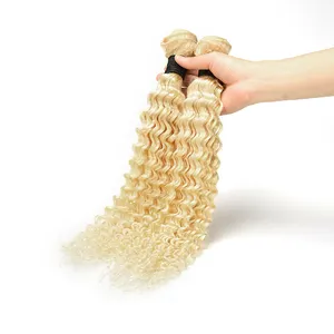 613 brésilienne vague profonde cheveux avec fermeture brésilienne cheveux humains faisceaux et fermeture cheveux brésiliens