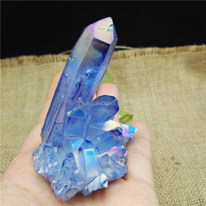Vente en gros de grappes de cristal <span class=keywords><strong>Aura</strong></span> <span class=keywords><strong>Quartz</strong></span> coloré <span class=keywords><strong>Aqua</strong></span> <span class=keywords><strong>Aura</strong></span> pour la décoration - Product Image 2