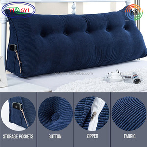 Cojín Triangular Relleno F073 para Sofá Cama, Soporte de Posicionamiento para Respaldo, <span class=keywords><strong>Cojines</strong></span> de Lectura, Funda Extraíble, Cojín Grande para Sofá - Product Image 2