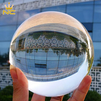 Vente en gros de boules de cristal clair K9 polies à la main de 60 mm, 80 mm, 100 mm avec option de logo personnalisé pour la photographie et la décoration intérieure