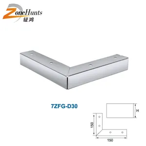 Atacado triângulo perna de sofá promessa novo estilo ferro fundido 6 polegadas móveis pés cromado ferro