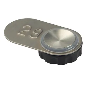 Bouton poussoir d'ascenseur avec plaque en acier inoxydable Boutons d'ascenseur BA590 27mm