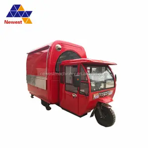 Fabriek directe verkoop ijs driewieler/voedsel trolley/snack winkelwagen