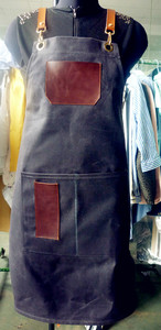 <span class=keywords><strong>Tablier</strong></span> <span class=keywords><strong>de</strong></span> <span class=keywords><strong>travail</strong></span> en toile cirée robuste avec plusieurs poches pour outils, équipement d'atelier <span class=keywords><strong>professionnel</strong></span> imperméable pour barbecue, charpentier, chef - Product Image 4