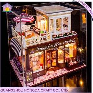 Le plus chaud avec la lumière et meubles dollhouse diy kit une poupée maison <span class=keywords><strong>de</strong></span> jouer - Product Image 2