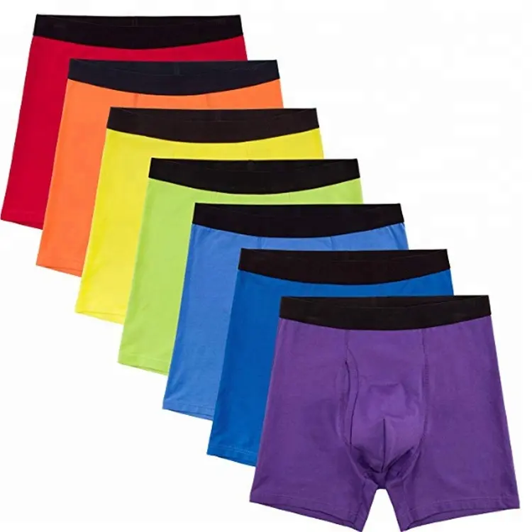 Cueca de boxer de microfibra, roupa íntima de menino em cores personalizadas, oferta especial de luxo, cuecas masculinas, estampadas simples modal/de algodão, 1500 peças