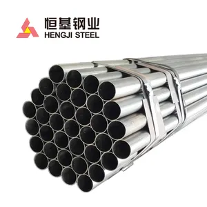 Tubo hueco metal ERW Q345 Q235B ERW tubo soldado de acero redondo negro dn200