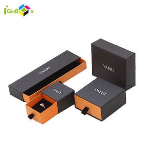 Custom Logo Luxury Gift Cardboard Jewellery Packing Small Sliding Paper Jewelry Packaging Ring Necklace Jewelry Box With Foam